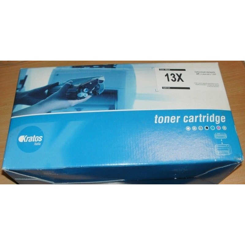TONER CARTRIDGE RIGENERATO PER HP LASERJET 1300 NERO Q2613X  NUOVO lrx