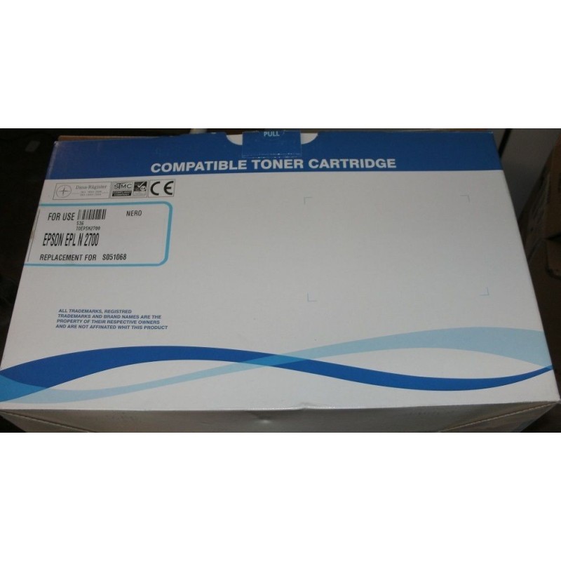 LASER TONER CARTUCCIA COMPATIBILE EPSON EPL N2700 - 2750 S051068 NERO