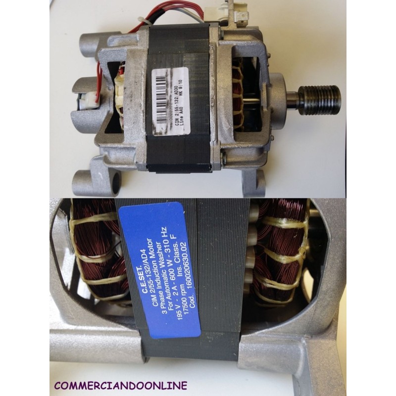 MOTORE COD. 160020630.02 PER LAVATRICE INDESIT PWE 7108 W IT USATO VLX