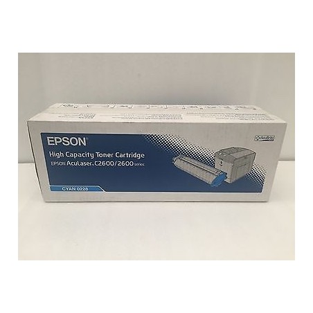 Toner Epson Aculaser C2600 serie Genuine C13S050227 CIANO 0228 nuovo agx