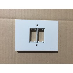 PLACCA 2 MODULI BTICINO DOGIC mod.500/72 BIANCA -  NUOVO agx
