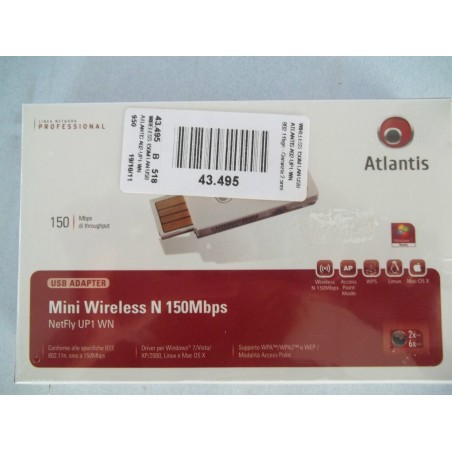 MINI WIRELESS 150M LAN USB ATLANTIC A02-UP1-WN NUOVO  vlx