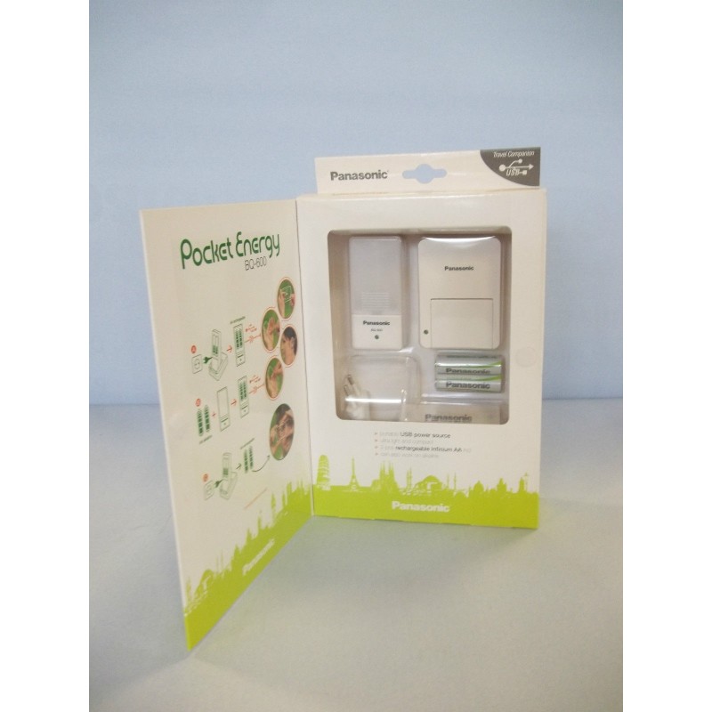 CARICABATTERIA PANASONIC POCKET ENERGY BQ-600 CON USB nuovo   vlx