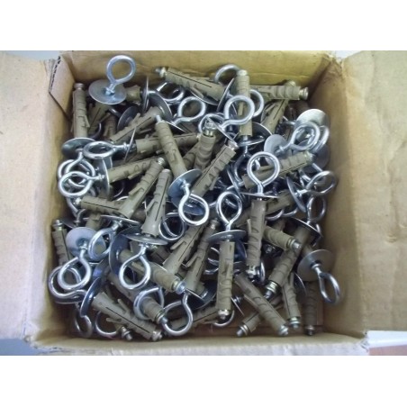 CONF. DA 100PEZZI TASSELLO IN NYLON,OCCHIOLO CHIUSO,RONDELLA NF13001 d.9mm   VLX