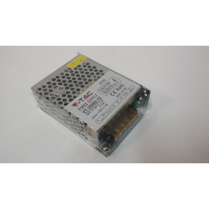 ALIMENTATORE PER STRISCE LED 60W IP20 V-TAC sku 3052  NUOVO sva