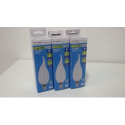 V-TAC VT-1855TP LAMPADINA LED E14 6W CANDELA FIAMMA nuovo agx