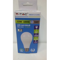 V-TAC VT-2015 LAMPADINA LED E27 15W BULB A65 - SKU 4453 - 4454 - 4455 nuovo agx