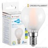 V-TAC VT-1835 Lampadina LED E14 4W P45 Filamento Incrociato Satinato 6400K - SKU 44941