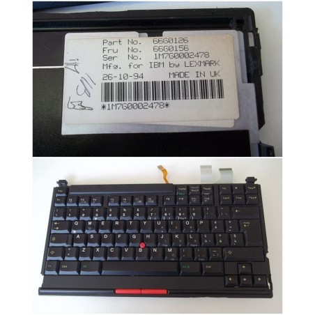 TASTIERA NOTEBOOK MFG. FOR IBM BY LEXMARK SER NO. 1M760002478 ITALIANA usata agx