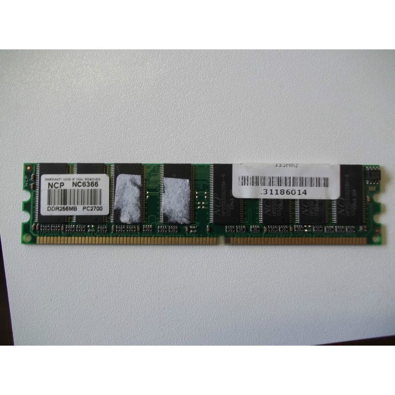 MEMORIA RAM   NCP NC6366 256 MB DDR PC2700U 184 PIN usato agx