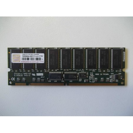 MEMORIA RAM TRANSCEND 256MB PC100 REG SDRAM 189964-0011  USATO  VLX