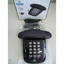 TELEFONO FISSO BRONDI SIRIO NERO STILE VINTAGE COMODA TASTIERA NUOVO  VLX