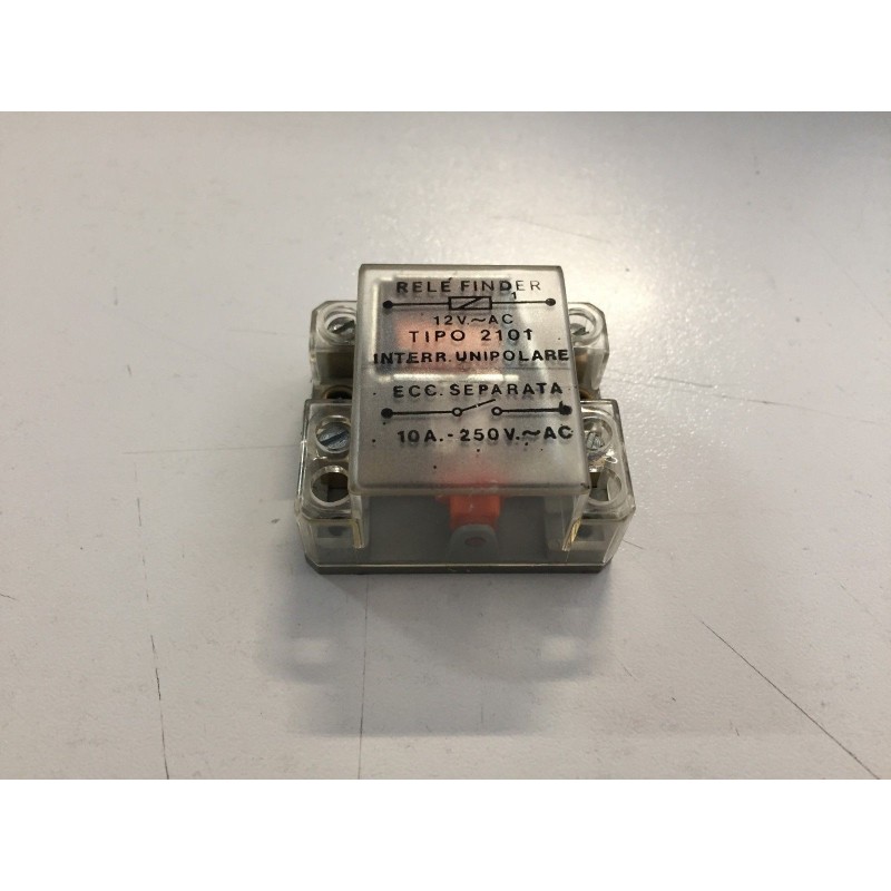 INTERRUTTORE UNIPOLARE Relè finder 12V ac - TYPE. 2101