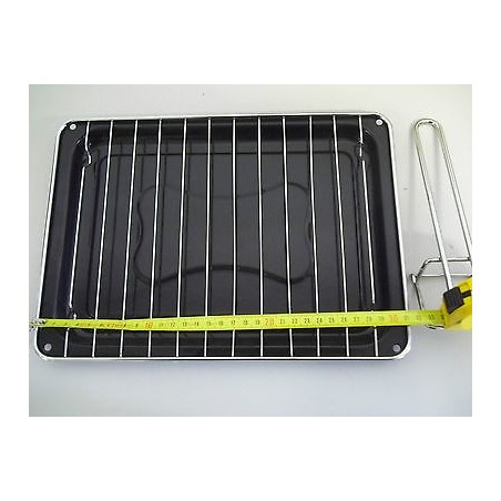 TEGLIA LECCARDA + GRIGLIA FORNETTO 31,7 X 22,7 +PRESA GRIGLIA OMAGGIO NUOVO agx