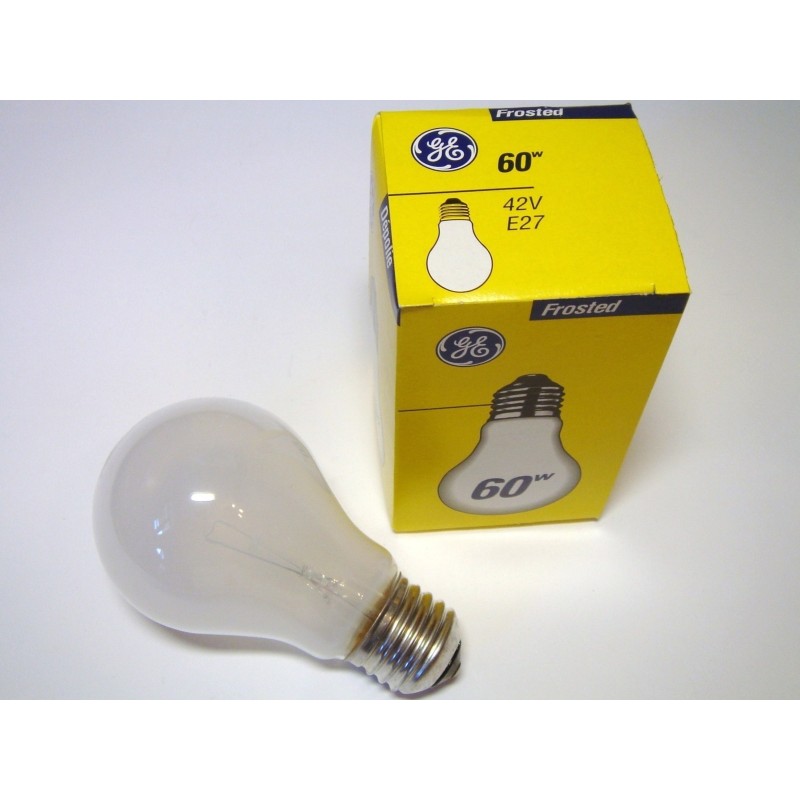 Lampada a incandescenza 60 W, 42 V , General Electric  E27   NUOVO