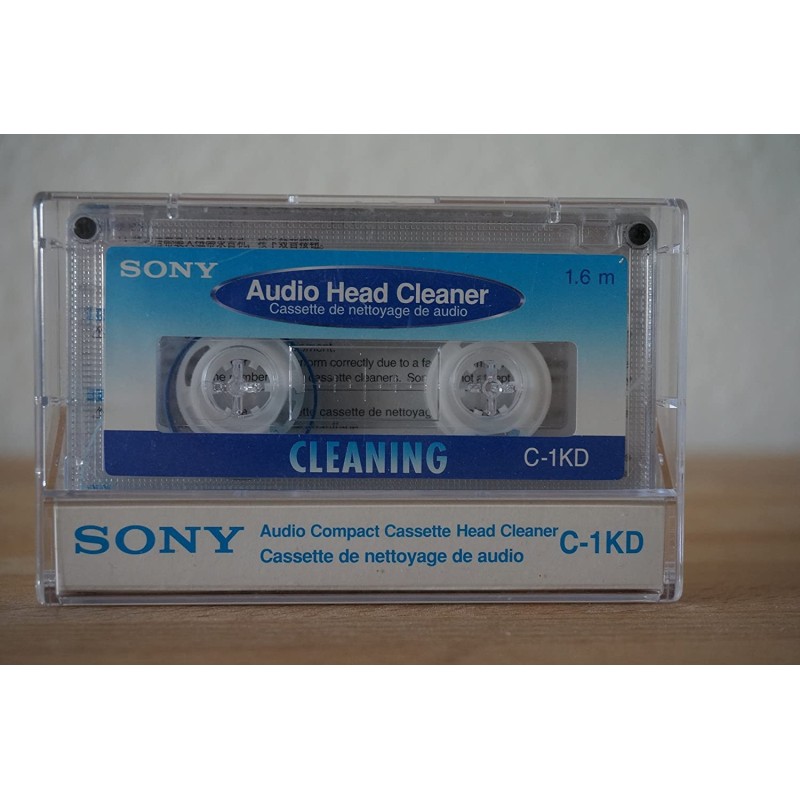 CASSETTA PULISCI TESTINE SONY C-1KD HEAD CLEANER CASSETTE CLEANING NUOVA NEW
