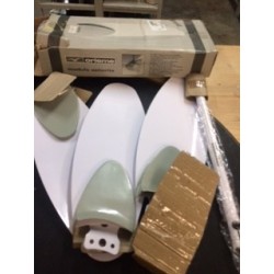 kit 3 pale ventilatore a soffitto bianche/grigie per motore modulo senorita orieme art. ms3