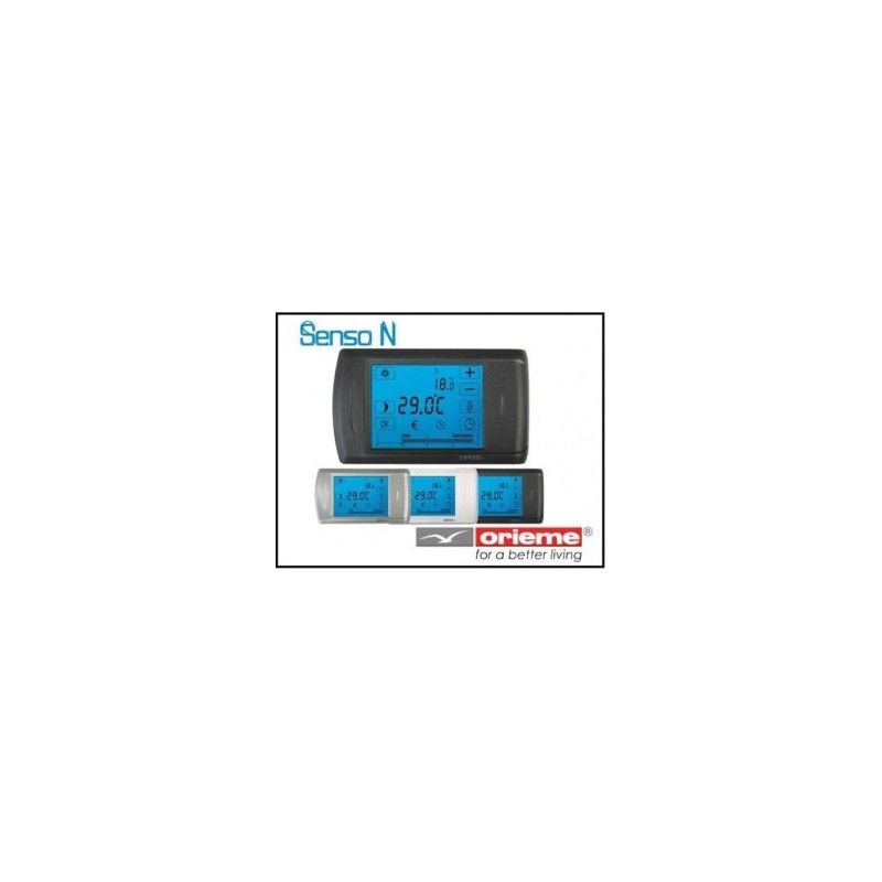 Crono termostato ambiente senso da muro grasslin/orieme  alim.pile Touch Screen