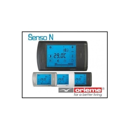 Crono termostato ambiente senso da muro grasslin/orieme  alim.pile Touch Screen