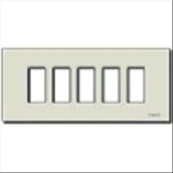 PLACCA ALLUMINIO ANODIZZATO 5 MODULI STANDARD SERIE 8000 COD. 08639