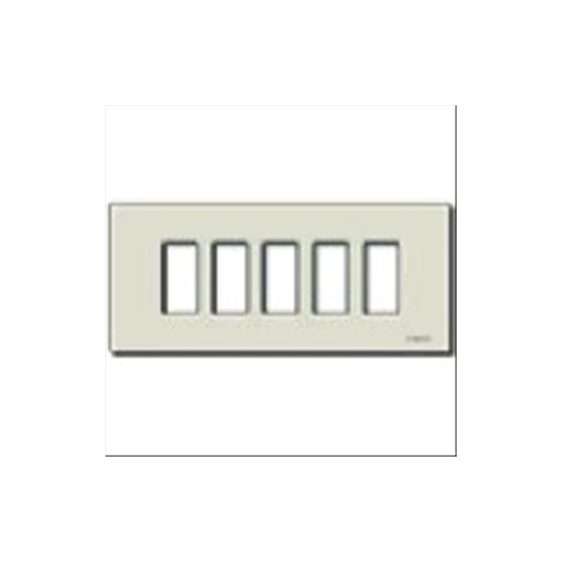 PLACCA ALLUMINIO ANODIZZATO 5 MODULI STANDARD SERIE 8000 COD. 08639