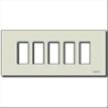 PLACCA ALLUMINIO ANODIZZATO 5 MODULI STANDARD SERIE 8000 COD. 08639