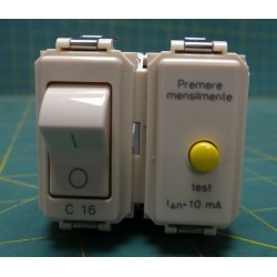 INTERRUTTORE AUTOMATICO MAGNETOTERMICO DIFFERENZIALE BIPOLARE COD. 08071.16