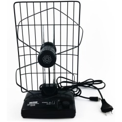 NuovaVideosuono ANT02 - Antenna TV interna Amplificata 39dB per DTT Digitale Terrestre, UFH/VHF, Nero
