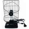 NuovaVideosuono ANT02 - Antenna TV interna Amplificata 39dB per DTT Digitale Terrestre, UFH/VHF, Nero