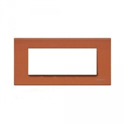 BTICINO LIGHT PLACCA 7 POSTI ROSSO GEMMA N4807RE
