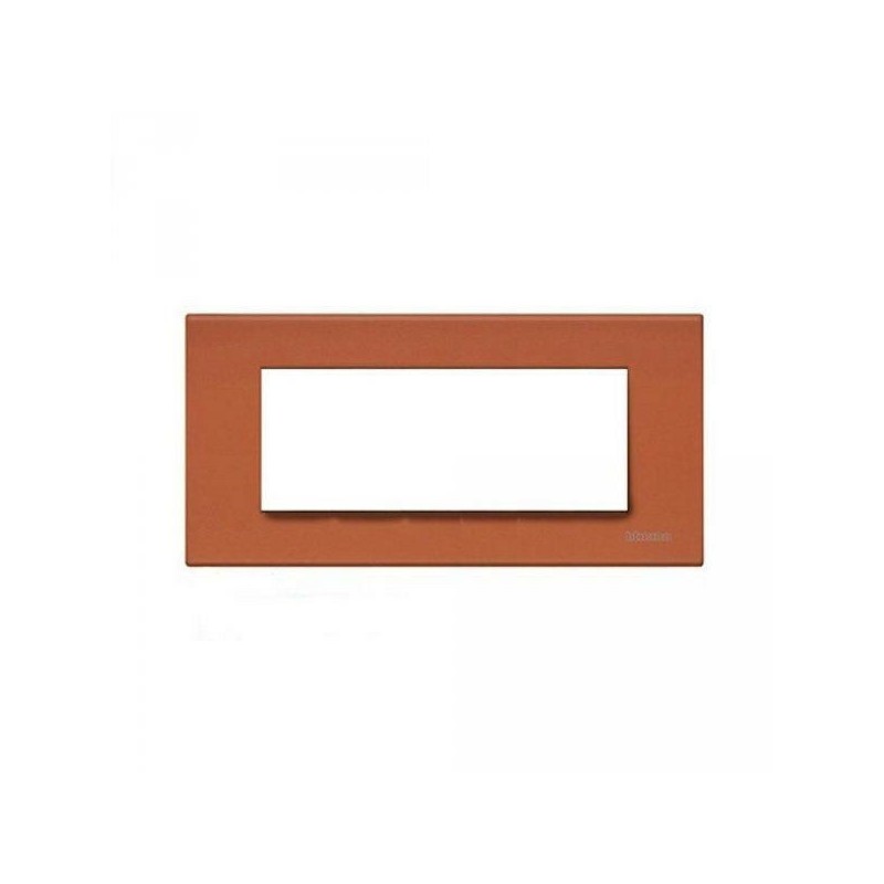 BTICINO LIGHT PLACCA 7 POSTI ROSSO GEMMA N4807RE