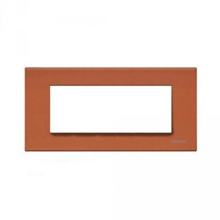 BTICINO LIGHT PLACCA 7 POSTI ROSSO GEMMA N4807RE