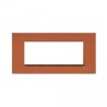 BTICINO LIGHT PLACCA 7 POSTI ROSSO GEMMA N4807RE