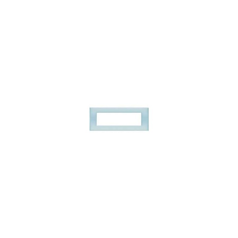 BTICINO PLACCA BLU OPALINO 7 POSTI- COD. N4807BP
