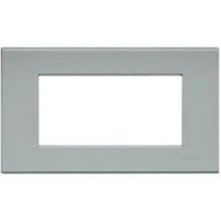 BTICINO LIGHT PLACCA 4 POSTI GRIGIO PIETRA COD. N4804GE  NUOVO