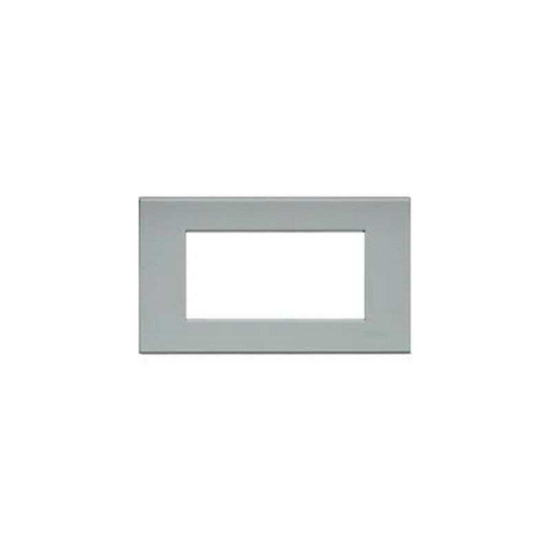 BTICINO LIGHT PLACCA 4 POSTI GRIGIO PIETRA COD. N4804GE  NUOVO