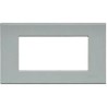 BTICINO LIGHT PLACCA 4 POSTI GRIGIO PIETRA COD. N4804GE  NUOVO