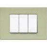 PLACCA 3 POSTI VERDE TE' SERIE LIGHT - BTICINO LEGRAND N4803VE  NUOVO