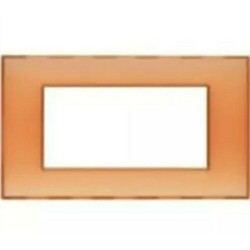 BTICINO LIVINGLIGHT N4804AP PLACCA 4 MODULI AMBRA OPALINO    NUOVO