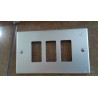 PLACCA IN ALLUMINIO BTICINO PIUMA MAGIC COD 8115  DA 3 FORI NUOVO