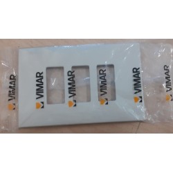 VIMAR Serie 24 PLACCA 3 MODULI  RESINA AVORIO  NUOVO
