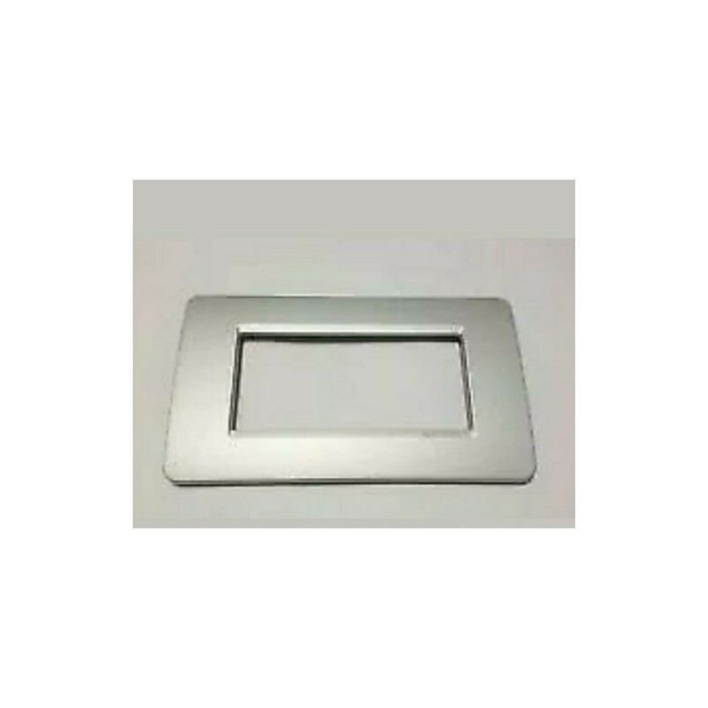 PLACCA BTICINO MATIX AM4804SL COLOR SILVER 4 MODULI  NUOVO