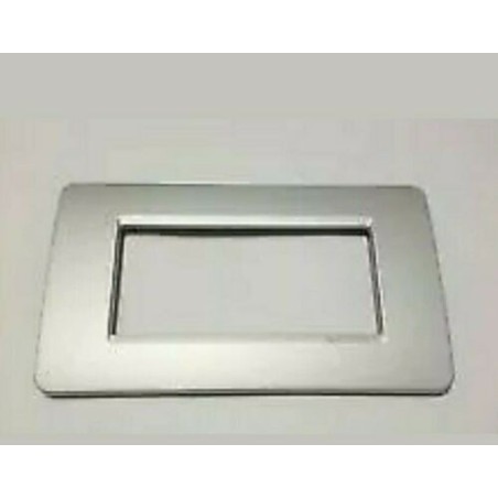 PLACCA BTICINO MATIX AM4804SL COLOR SILVER 4 MODULI  NUOVO