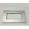 PLACCA BTICINO MATIX AM4804SL COLOR SILVER 4 MODULI  NUOVO