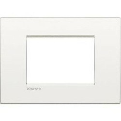 PLACCA BTICINO COLOR BIANCO OPALE 4 MODULI N4804OB LIGHT   NUOVO