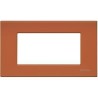 PLACCA 4 POSTI ROSSO GOMMA ( BTICINO LIGHT cod. N4804RE )   NUOVO