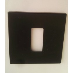 VIMAR 08605.N - PLACCA 1 POSTO X SCATOLA TONDA ALLUMINIO NERO SERIE 8000  NUOVO