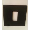 VIMAR 08605.N - PLACCA 1 POSTO X SCATOLA TONDA ALLUMINIO NERO SERIE 8000  NUOVO