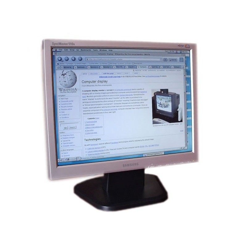 Samsung SyncMaster 510N-Monitor LCD TFT da 15", 1024 x 768 250 cd/m2 4 50:1 16 ms 0,297 mm, VGA