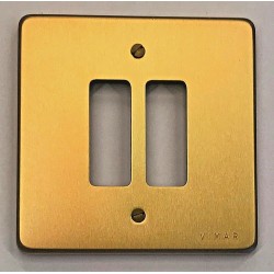 PLACCHA VIMAR STELVIO  7092  2 FORI ORO GOLD  NUOVO